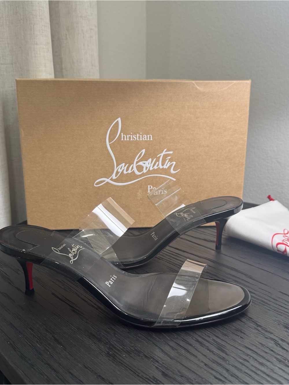 Christian Louboutin Just Nothing 55 Sandals Black 39 - Picture 3 of 10